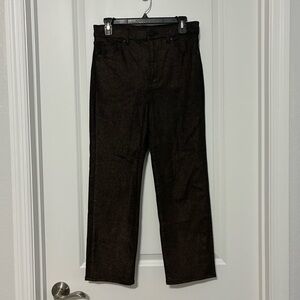 4/$25 Express Black Gold Sparkle Straight Super High Rise Pants Women’s Size 6